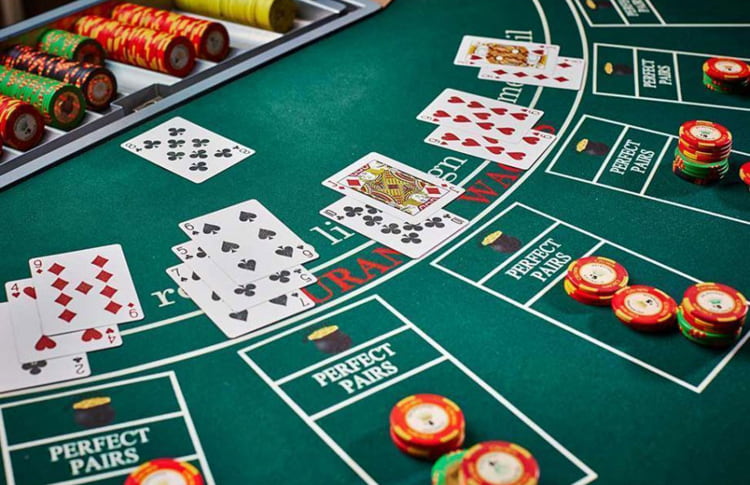 Blackjack gambling in a casino