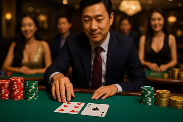 Online baccarat gameplay